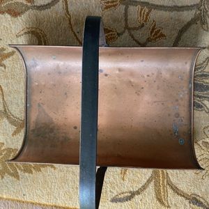 Vintage Copper Firewood Holder. Made in Turkey